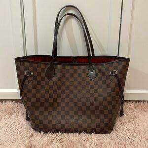 Authentic LV Louis Vuitton Neverfull MM Damier, without pochette.